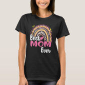 Beste moeder ooit grappny Roze Leopard Rainbow Mot T-shirt (Voorkant)