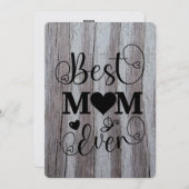 Beste moeder ooit Grijs schuurhout 2025 Feestdagenkaart (Voorkant / Achterkant)