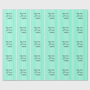 Beste moeder ooit groen gestreept patroon pastel n cadeaupapier