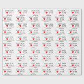 Beste moeder ooit hart | Aangepaste achternaam - Cadeaupapier (Vlak)