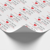 Beste moeder ooit hart | Aangepaste achternaam - Cadeaupapier (Hoek)