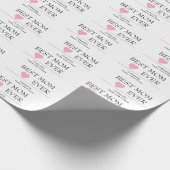 Beste moeder ooit hart | Aangepaste achternaam - Cadeaupapier (Hoek)