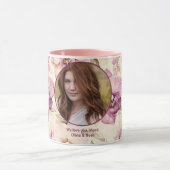 Beste Moeder Ooit Hart Bloemen Foto Kroonmoeder Mok (Midden)