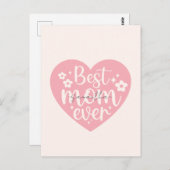 Beste moeder ooit - Hart Briefkaart (Voorkant / Achterkant)