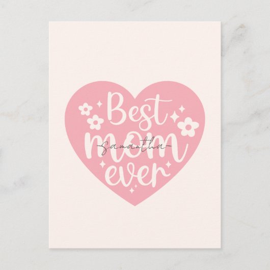 Beste moeder ooit - Hart Briefkaart (Voorkant)