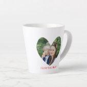 Beste Moeder Ooit Hart Foto - Gepersonaliseerd Cad Latte Mok (Rechterhoek)