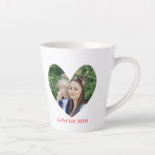 Beste Moeder Ooit Hart Foto - Gepersonaliseerd Cad Latte Mok (Rechts)