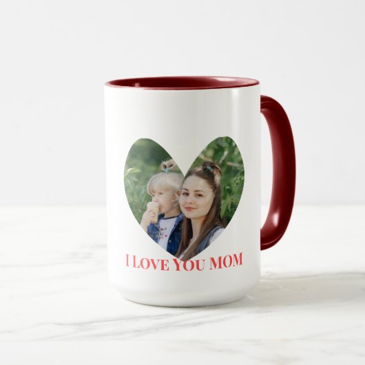 Beste Moeder Ooit Hart Foto - Gepersonaliseerd Cad Mok (Voorkant rechts)
