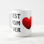 Beste Moeder Ooit Hart Liefde Je Moeder Moederdag  Koffiemok (Voorkant links)