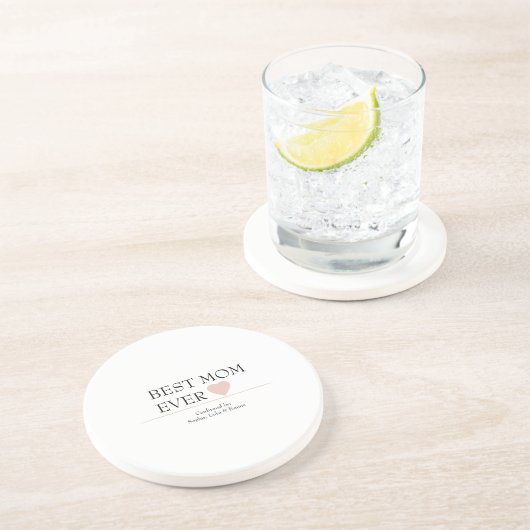 Beste moeder ooit hart Onderzetter - gepersonalise (Zijkant)