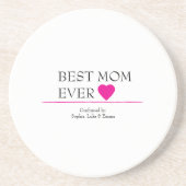 Beste moeder ooit hart Onderzetter - gepersonalise (Voorkant)