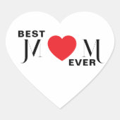 Beste MOEDER Ooit Hart Sticker – Leuke Moeder Cade (Voorkant)