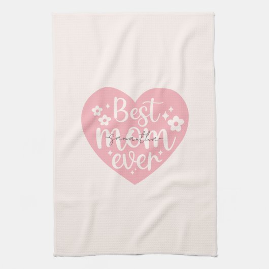 Beste moeder ooit - Hart Theedoek (Verticaal)