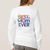 Beste Moeder ooit Harten & Bloemen T-shirt (Achterkant)