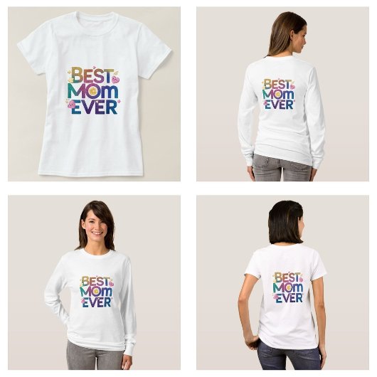 Beste Moeder ooit Harten & Bloemen T-shirt