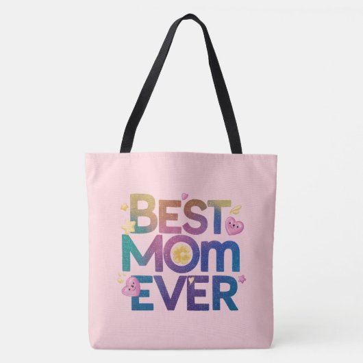 Beste Moeder ooit Harten & Bloemen Tote Bag (Voorkant)