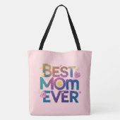 Beste Moeder ooit Harten & Bloemen Tote Bag (Achterkant)