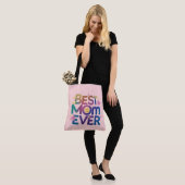 Beste Moeder ooit Harten & Bloemen Tote Bag (Op model)