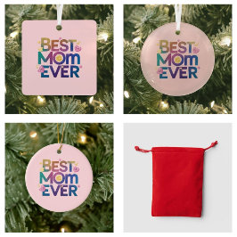 Beste Moeder Ooit Hartjes & Bloemen Keramisch Ornament