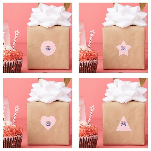 Beste Moeder Ooit Hartjes & Bloemen Ronde Sticker