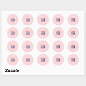 Beste Moeder Ooit Hartjes & Bloemen Ronde Sticker (Vel)
