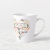 Beste moeder ooit, hartvormig moederdag latte mok (Rechts)