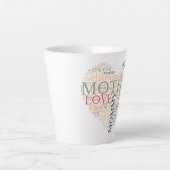 Beste moeder ooit, hartvormig moederdag latte mok (Voorkant)