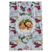 Beste moeder ooit Hibiscus Flower Hummingbird Medium Cadeauzakje (Achterkant)