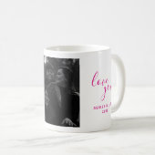 Beste moeder ooit Hot Pink Script Foto Moederdag Koffiemok (Voorkant rechts)