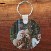 Beste moeder ooit Hot Pink Script Foto Moederdag Sleutelhanger (Achterkant)