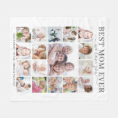 Beste moeder ooit houdt van je 17 fotoscriptnamen fleece deken (Voorkant (Horizontaal))