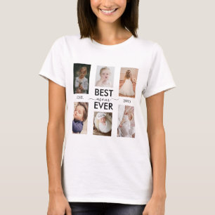 Beste moeder ooit jaar en afbeeldingen t-shirt