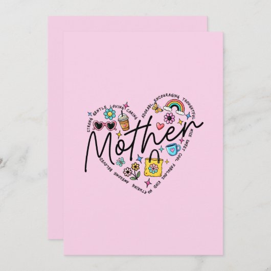 Beste moeder ooit kaart (Voorkant / Achterkant)