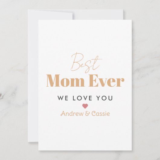 Beste moeder ooit kaart (Voorkant)
