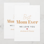 Beste moeder ooit kaart (Voorkant / Achterkant)