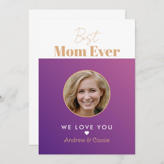 Beste moeder ooit kaart (Voorkant / Achterkant)