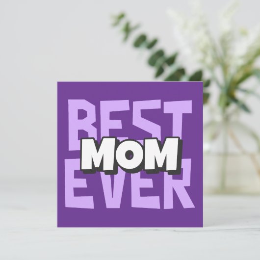 Beste moeder ooit Kaart - Moederdag Groet (Staand voorkant)