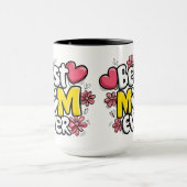 Beste moeder ooit - Kawaii Doodle Style met harten Mok (Midden)