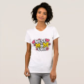 Beste moeder ooit - Kawaii Doodle Style met harten T-shirt (Voorkant volledig)