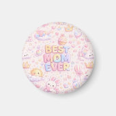 Beste Moeder Ooit Kawaii Pastel Patroon Magneet (Voorkant)