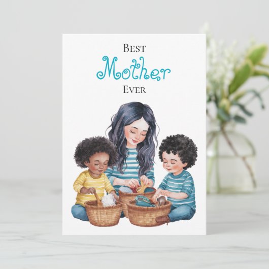 Beste moeder ooit kind & moeder bonding moment ont kaart (Staand voorkant)