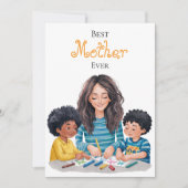 Beste moeder ooit Kind & Moeder Schilderen ontwerp Kaart (Voorkant)