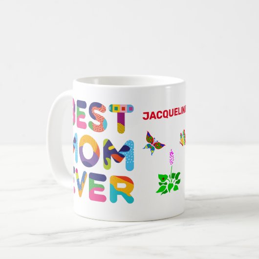 Beste Moeder ooit Kleurrijk Koffiemok (Voorkant links)