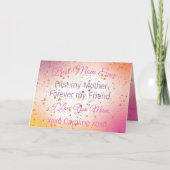 Beste Moeder ooit Kleurrijke Elegante Moderne Moed Kaart (Voorkant)