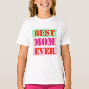 Beste Moeder ooit Kleurrijke Typografie T-shirt
