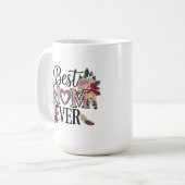 Beste Moeder Ooit Koffiemok Cadeaubeker voor Moede (Voorkant links)