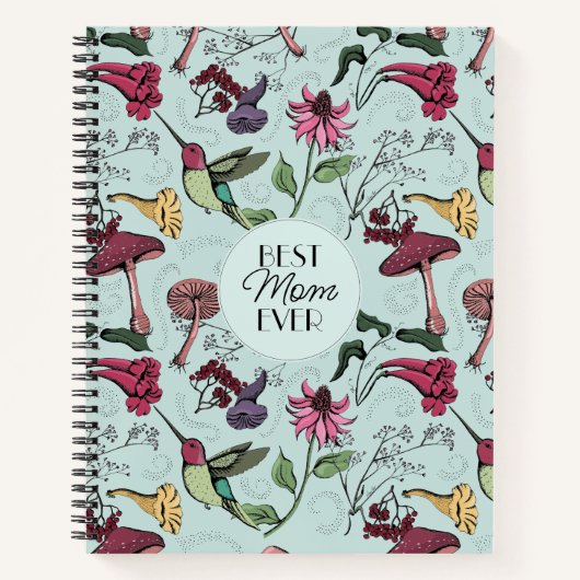 Beste moeder ooit kolibrie Colibri exotische bloem Notitieboek (Voorkant)