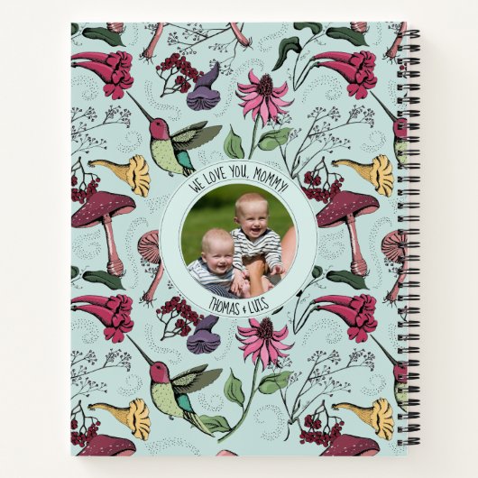 Beste moeder ooit kolibrie Colibri exotische bloem Notitieboek (Achterkant)