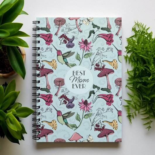 Beste moeder ooit kolibrie Colibri exotische bloem Notitieboek