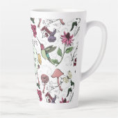 Beste Moeder Ooit Kolibries Bloem Latte Mok (Rechts)